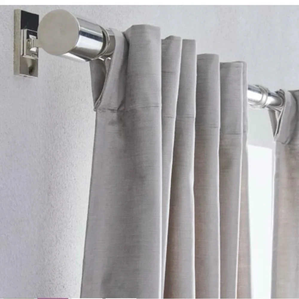 West Elm Luster Velvet, 48x108 Blockout drape, Pewter